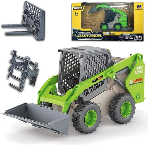 Miniatura 14 de Retroexcavadora, excavadora, camión, juguetes para niños, 1/50, construcción de vehículos de ingeniería de metal, tractor, colección de modelos