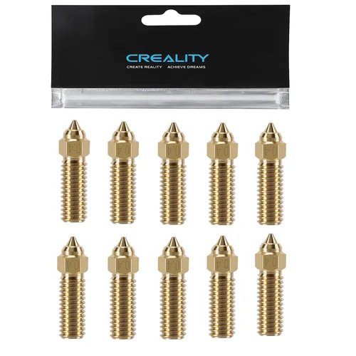 Creality - Kit de 10 boquillas de latón K1, impresora 3D, 10 boquillas de alta velocidad de 0.016 in para K1, K1 Max, Ender 3 V3 KE, CR-10 SE, CR-M4