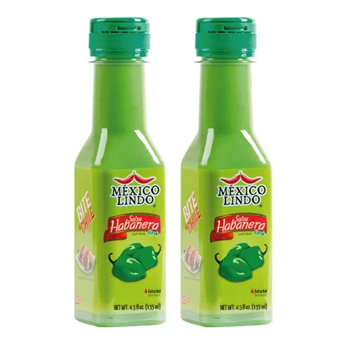 Mexico Lindo Salsa picante Green Habanero | Pimienta de chile Habanero verde real | 75,900 niveles Scoville | Disfruta con comida mexicana, mariscos
