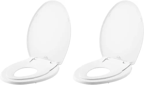 Miniatura 13 de Little2Big - Asiento de inodoro con asiento de entrenamiento integrado para niños pequeños, cierre lento, fácil de instalar, fabricado en Estados