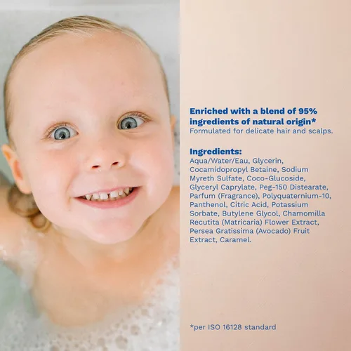 Miniatura 9 de Mustela Baby - Champú suave con aguacate natural, cuidado del cabello para niños de todas las edades y tipos de cabello, fórmula biodegradable y sin