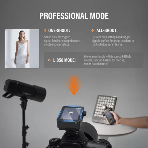 Miniatura 3 de Godox X3 Pro C (2026) TTL Disparador de flash para Canon, transmisor inalámbrico de pantalla táctil LCD de 2.4 GHz con control Bluetooth