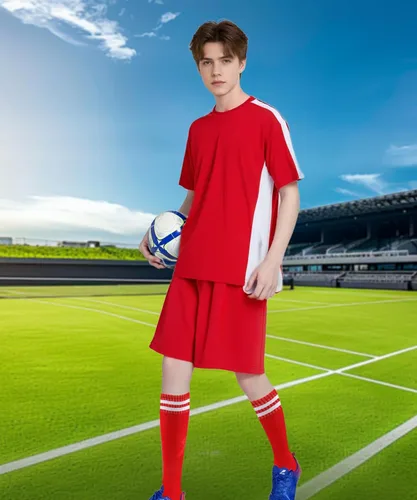 Miniatura 3 de M2C Camiseta y pantalones cortos de fútbol sólido para hombre con calcetines para entrenamiento de equipo deportivo