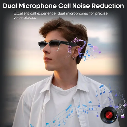 Miniatura 4 de Yowow BIT Lentes de cámara inteligente AI con cámara HD de 8 MP, fotos 4K y video 1080P, antivibración, llamadas de música y Bluetooth, traducción