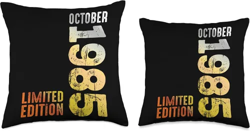 Miniatura 3 de Since October 1985 Retro 1985 Vintage 1985 October Throw Pillow