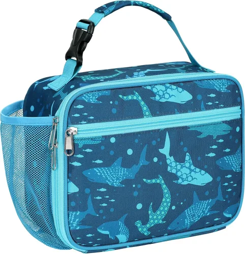 Miniatura 19 de Bagseri Lonchera para Niños Varones - Lonchera Aislada para Niños Reutilizable a Prueba de Fugas Lonchera para Niños Varones con Soporte para Fósil
