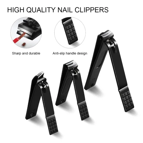 Miniatura 2 de ZIZZON Juego de manicura 18 en 1 profesional de pedicura con tijeras de uñas, kit de aseo con estuche de viaje de cuero (negro/rojo)