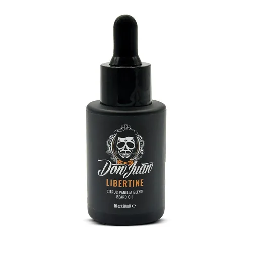 Don Juan Libertine - Aceite y acondicionador para barba – 100% orgánico – Mezcla única de aceites naturales de jojoba, argán, vitamina E y más –