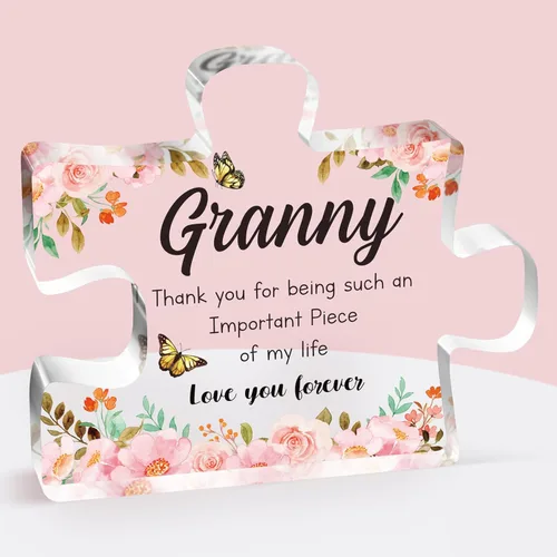 Miniatura 4 de Regalos para tía de sobrina, pieza de rompecabezas de acrílico grabada de 3.9 x 3.3 pulgadas, delicados regalos para tía de parte de la sobrina