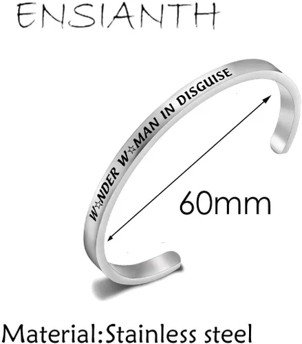 Miniatura 2 de ENSIANTH WW Jewelry - Regalo inspirado en la película WW en disfraz, joyería del Día de la Madre, Metal, Acero inoxidable
