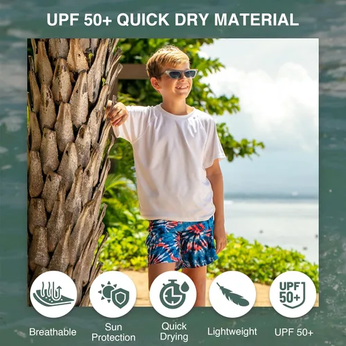 Miniatura 49 de Kanu Surf Traje de baño Yolo de secado rápido UPF 50+ para niños