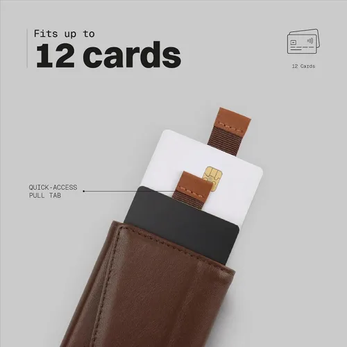 Miniatura 39 de The Frenchie Co. - Cartera - Cartera delgada de piel plegable - Protección de bloqueo RFID con múltiples ranuras para tarjetas y ventana