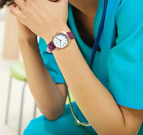 Miniatura 5 de Diaofendi Reloj pequeño para mujeres enfermeras y niñas fácil de leer correa de silicona tiempo militar de segunda mano y 24 horas impermeable Reloj