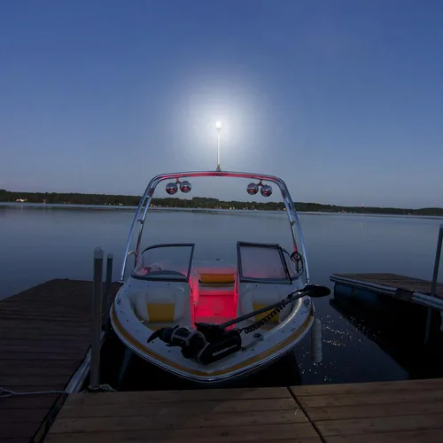 Miniatura 4 de Young Marine Luz de anclaje de barco de 3 millas náuticas LED blanca plegable para pontón y barco de pesca, 360°, LED blanco de 12-24 V