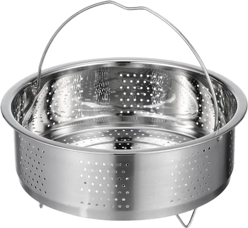 Miniatura 10 de UPKOCH Cesta de vapor de malla de acero inoxidable, cesta de vapor para verduras, inserto de cocción al vapor para albóndigas, cesta de vapor