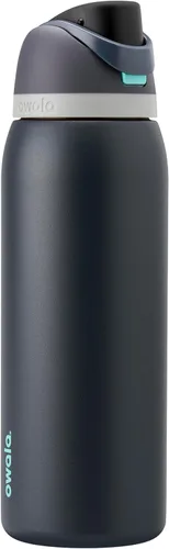 Miniatura 38 de Owala FreeSip - Botella de agua aislada de acero inoxidable con popote, botella de agua deportiva sin BPA, ideal para viajes, 32 onzas, verde putting