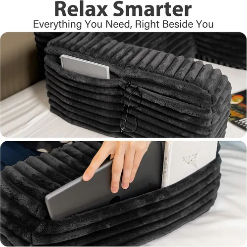 Miniatura 8 de ENITYA Almohada ergonómica XL de 22 pulgadas para sentarse, cojín de respaldo para reclinarse, jugar, descansar, ver la televisión, recuperarse