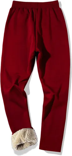 Miniatura 11 de MACHLAB Pantalones deportivos térmicos de forro polar para hombre, pantalones de chándal gruesos y cálidos para invierno