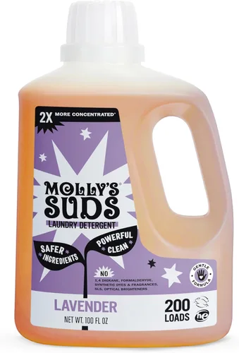 Miniatura 7 de Molly's Suds Detergente líquido para ropa Jabón detergente para ropa limpia para pieles sensibles 2 veces concentrado, alta eficiencia (HE)