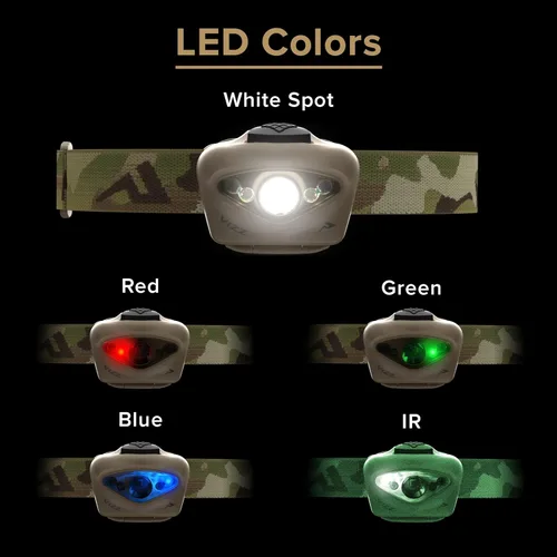 Miniatura 2 de Princeton Tec Vizz Linterna Frontal de 550 Lúmenes LED Ajustable, Resistente al Agua IPX7, Accesorio Esencial para Senderismo, Mochileros, Camping