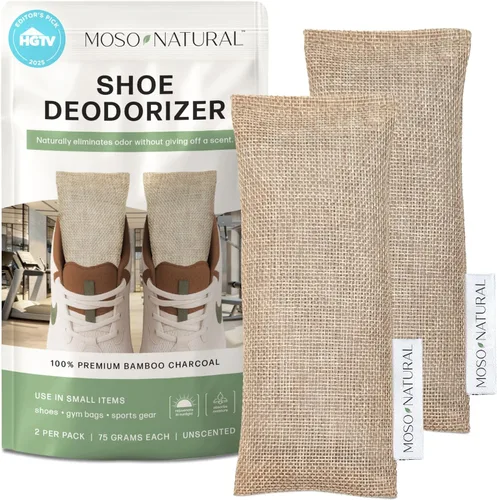 Miniatura 12 de Moso Natural Insertos desodorantes para zapatos, absorbente de olores de carbón para zapatos, desodorante para bolsas de gimnasio y botas