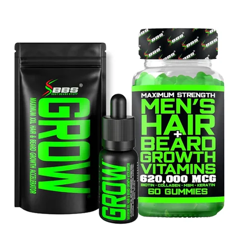 Miniatura 10 de Suero para el Crecimiento de la Barba - GROW Maximum XXL Aceite para el Crecimiento de la Barba para Hombres - Engrosa y Rellena Espacios Vacíos