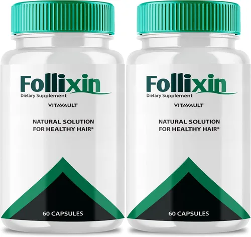Follixin Cápsulas de crecimiento del cabello, píldoras de suplemento de salud capilar Follixin, máxima fuerza, nutre el cabello Follixin, fortalece