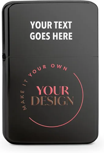 Miniatura 7 de WEDDINGSTAR Encendedor personalizado grabado de metal negro plomizo a prueba de viento, grabado con monograma personalizable, recargable