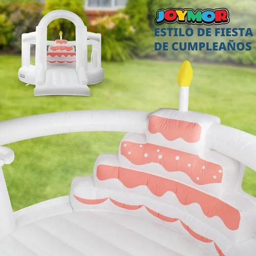Miniatura 2 de JOYMOR Bounce House para niños (12 pies x 10 pies x 7.2 pies) con tobogán, globos, espaciosa gorila, casa de rebote blanca para fiesta de cumpleaños