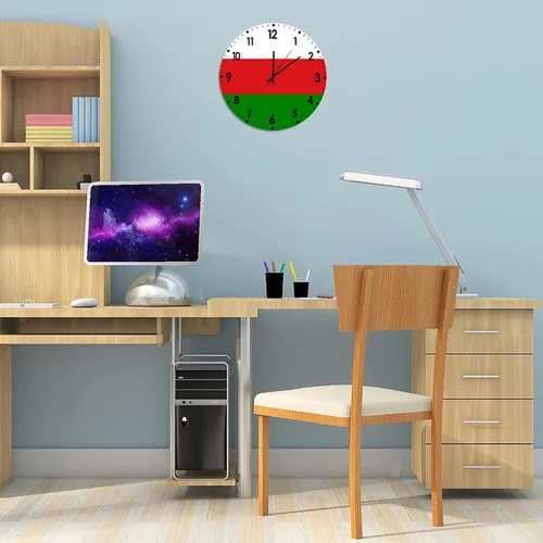 Miniatura 147 de Cheyan Reloj de pared con bandera de Canadá de 12 pulgadas, silencioso, sin tictac, de PVC, funciona con pilas, reloj redondo decorativo, regalo