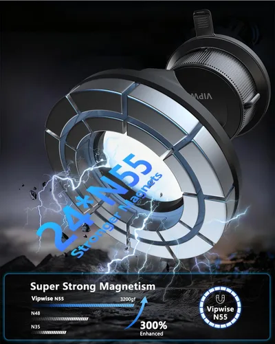 Miniatura 5 de Magsafe - Soporte magnético para teléfono para tu automóvil [89 libras de succión y 3200 gf magnético] Soporte de teléfono para automóvil