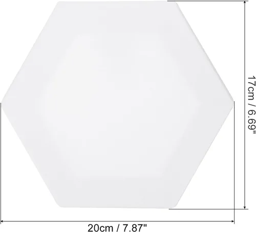 Miniatura 2 de PATIKIL Lienzos de pintura para pintura, paquete de 3 paneles de madera hexagonal de 8 x 7 pulgadas, paneles de lienzo para acrílico, óleo, pintura