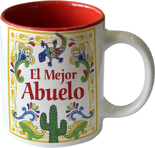 Miniatura 8 de Taza El Mejor Abuelo – Regalos únicos de Abuelo en español – Taza de cerámica duradera de 12 onzas con esmalte azul – Taza para el mejor abuelo