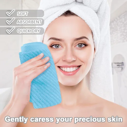 Miniatura 151 de VOOVA & MOVAS Toallas de mano blancas - 100% algodón Ligeras Gruesas Secado rápido Suaves Absorbentes, paquete de 4 piezas grandes de 18
