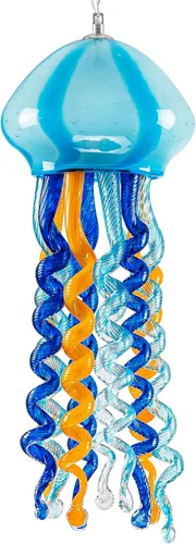 Miniatura 9 de Candelabros de cristal de medusa de 10 x 24 pulgadas, iluminación colgante LED para océano, sirena, bajo el agua, junto a la piscina, playa