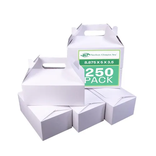 Southern Champion Tray 2701 Caja de transporte de cartón blanco pequeño estilo granero, capacidad de 5 libras, 8-7/8 pulgadas de largo x 5 pulgadas