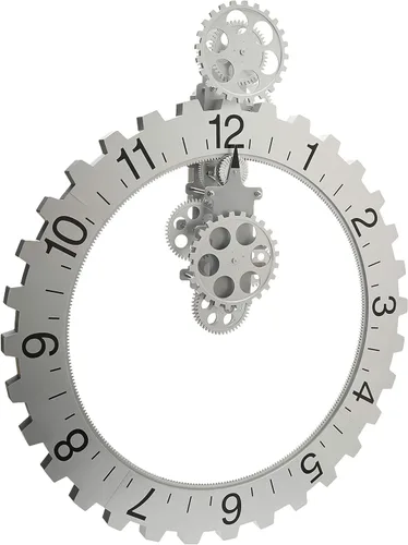 Miniatura 4 de Kikkerland Reloj grande para pared de rueda giratoria