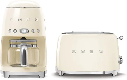 Miniatura 18 de Smeg Paquete de cafetera de goteo retro y tostador de 2 rebanadas (negro)