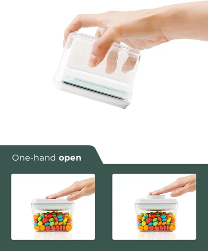 Miniatura 36 de Recipientes Herméticos Pop Apilables - Paquete de 2 Recipientes de Almacenamiento de Cereales con Tapas Herméticas, Recipientes Pop Up a Prueba