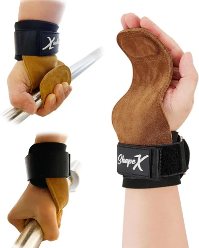 ShapeX Agarre de mano para hombres y mujeres, correas de levantamiento de pesas para peso muerto, repuesto para Versa, Crossfit Grips - Correa de