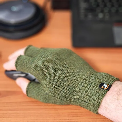 Miniatura 2 de Evolution Knitwear Guantes de punto sin dedos, Superfine Baby alpaca, para hombre