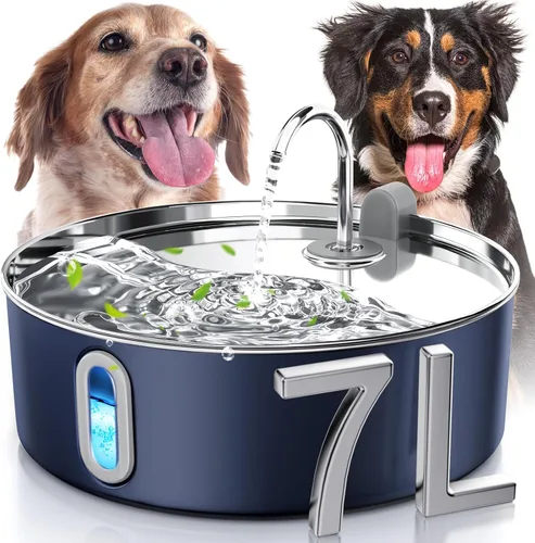Miniatura 8 de Fuente de Agua de Acero Inoxidable para Perros y Gatos con Cuenco y Filtros de Reemplazo, Ideal para Perros Grandes, Gatos y Hogares con Múltiples