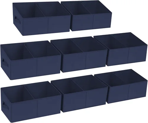 Miniatura 63 de DIMJ Contenedores de almacenamiento trapezoidales para ropa, 4 paquetes organizadores de armario y cestas de almacenamiento, cestas plegables
