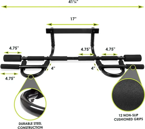 Miniatura 3 de ProsourceFit Juego de bandas de resistencia de látex apilables de alta calidad con asas de agarre cómodo, anclaje de puerta y barra de dominadas