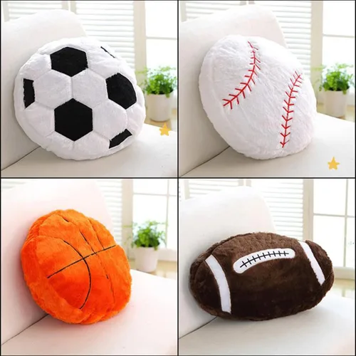 Miniatura 3 de Almohada de béisbol de felpa de 17.7 pulgadas, almohadas de peluche suaves para pelotas deportivas, regalos interactivos, decoración de habitación