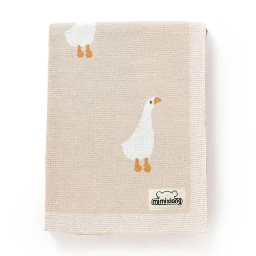 Miniatura 12 de mimixiong Manta de punto para bebés niños y niñas, algodón suave neutro en blanco para envolver cochecito de cuna con lindas ovejas