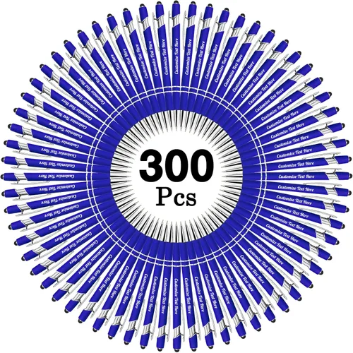 Miniatura 42 de Hasta 500 bolígrafos personalizados a granel con logotipo de mensaje de nombre comercial, bolígrafos grabados personalizados con lápiz óptico