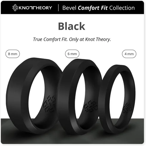 Miniatura 2 de Knot Theory - Anillo de boda de silicón para hombres y mujeres Anillos de goma finos de calidad superior con gran estilo, comodidad son ideales