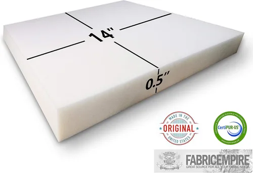 Miniatura 2 de Fabric Empire Sábana cuadrada de espuma de densidad media para tapicería general de 14 x 14 pulgadas (0.50 x 14 x 14 pulgadas)
