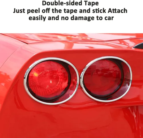 Miniatura 6 de Cubierta de marco de lámpara de faros traseros de automóvil para Chevrolet Corvette C6 2005-2013, luces reflectoras de parachoques trasero